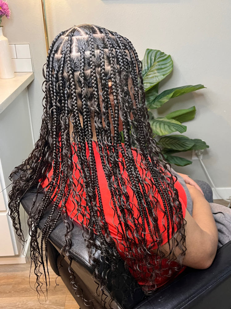 Medium Boho Knotless Braids