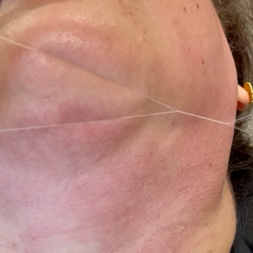 Chin Threading at Babina’s brow studio in Vienna, VA