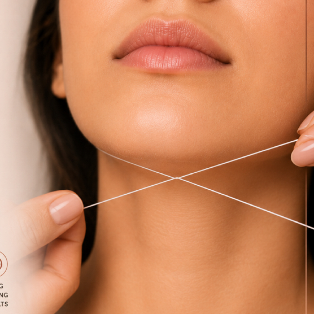 Chin Threading at Babina’s brow studio in Vienna, VA