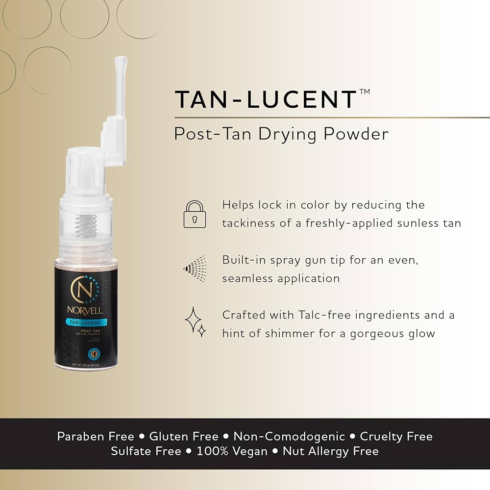 Tan-Lucent Post-Tan Drying Powder at Glow Theory Wellness LLC