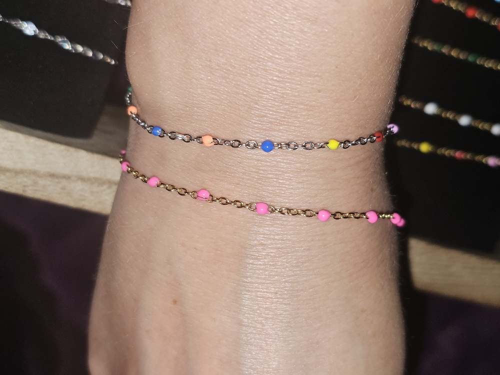 Two Color Enamel Chains.