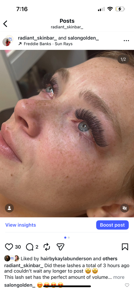 Volume Lashes: Fill at RadiantSkinBar in Brigham City, UT