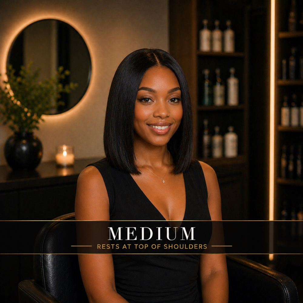 Silk Press – Medium Length Hair at ENVY'D in KINGWOOD, TX