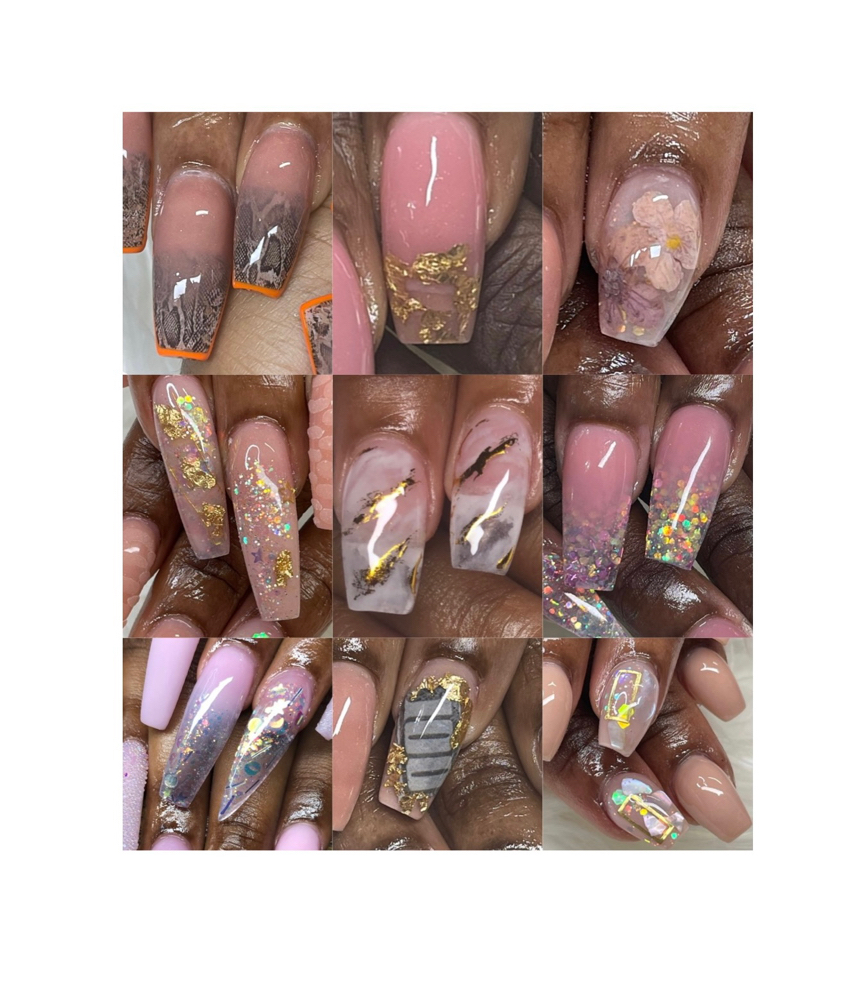 Encapsulated Nails Art (2 Fingers)
