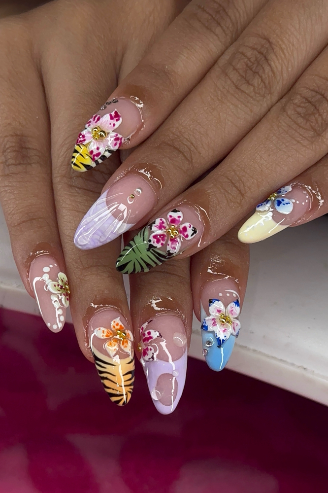 acrylic with tips