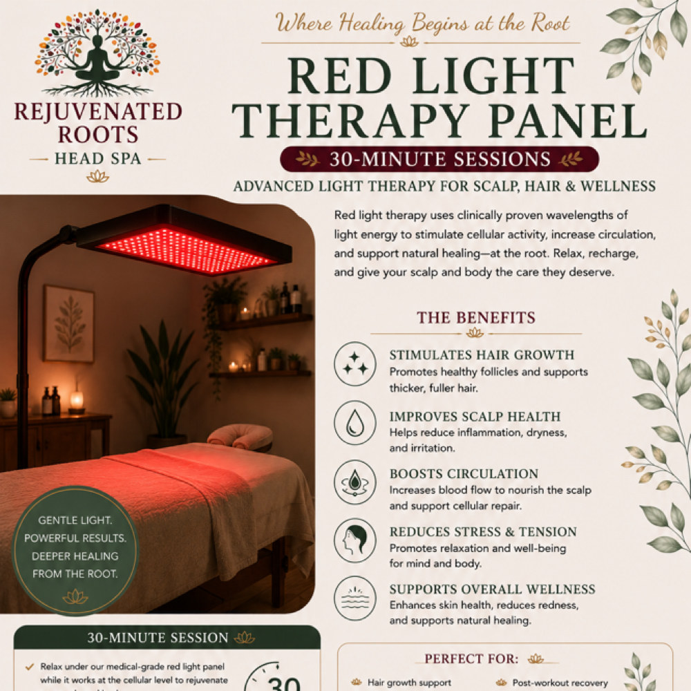 Red Light Therapy Panel at Rejuvenated Roots Head Spa, LLC in Brownwood, TX