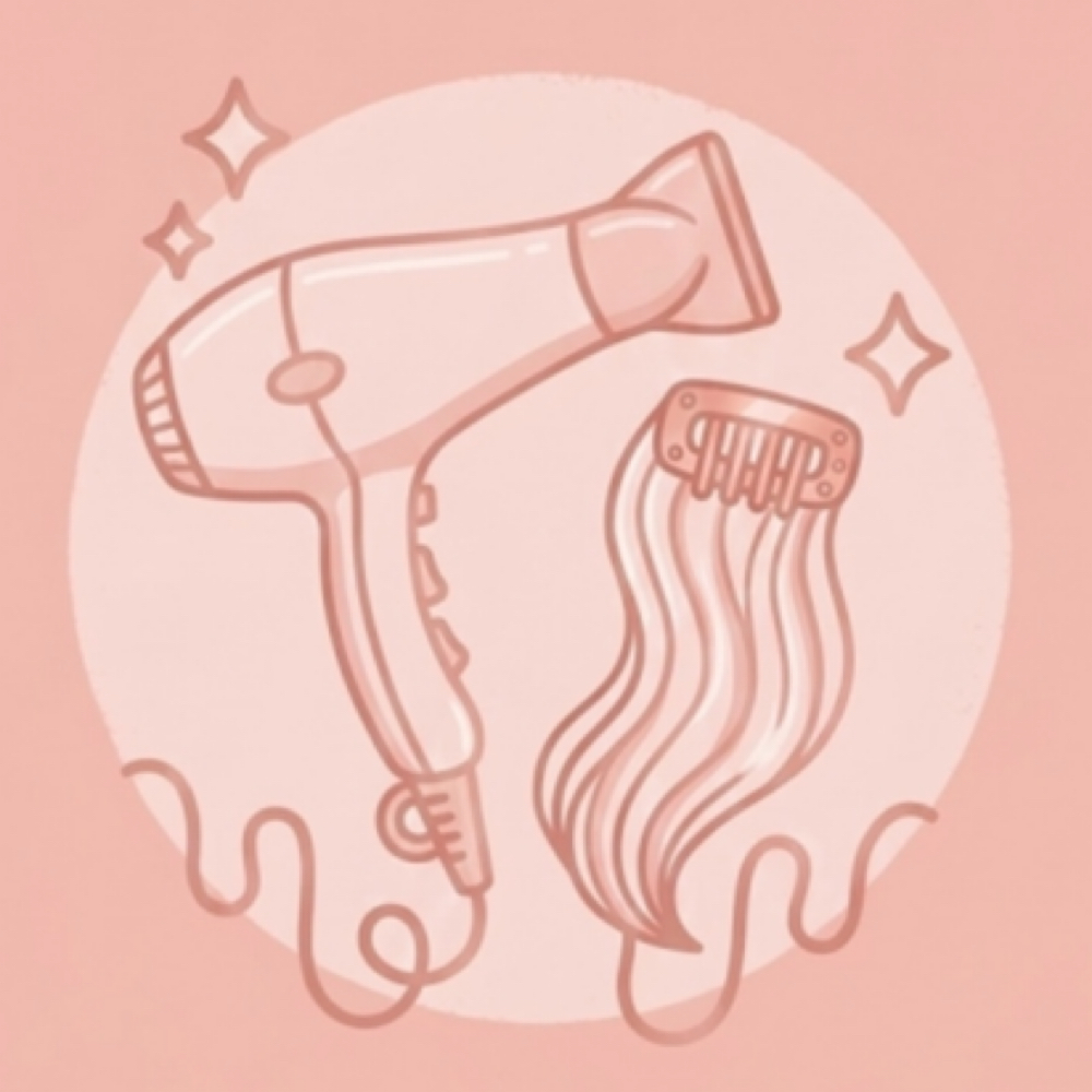 Women’s Blowout+Clip In Application at Kodie’s Cosmo Craft in Wichita Falls, TX