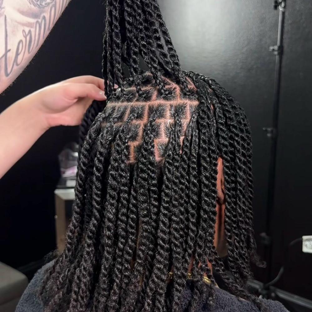 (S/MED) Two Strand Twists at Slaid & Stitched in Arlington, TX