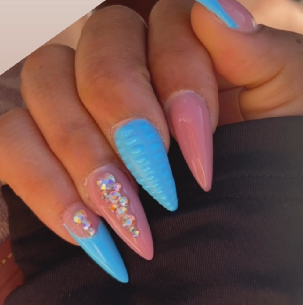 “Pick Me Up” poly-gel Set at Rare Nails in Indianapolis, IN
