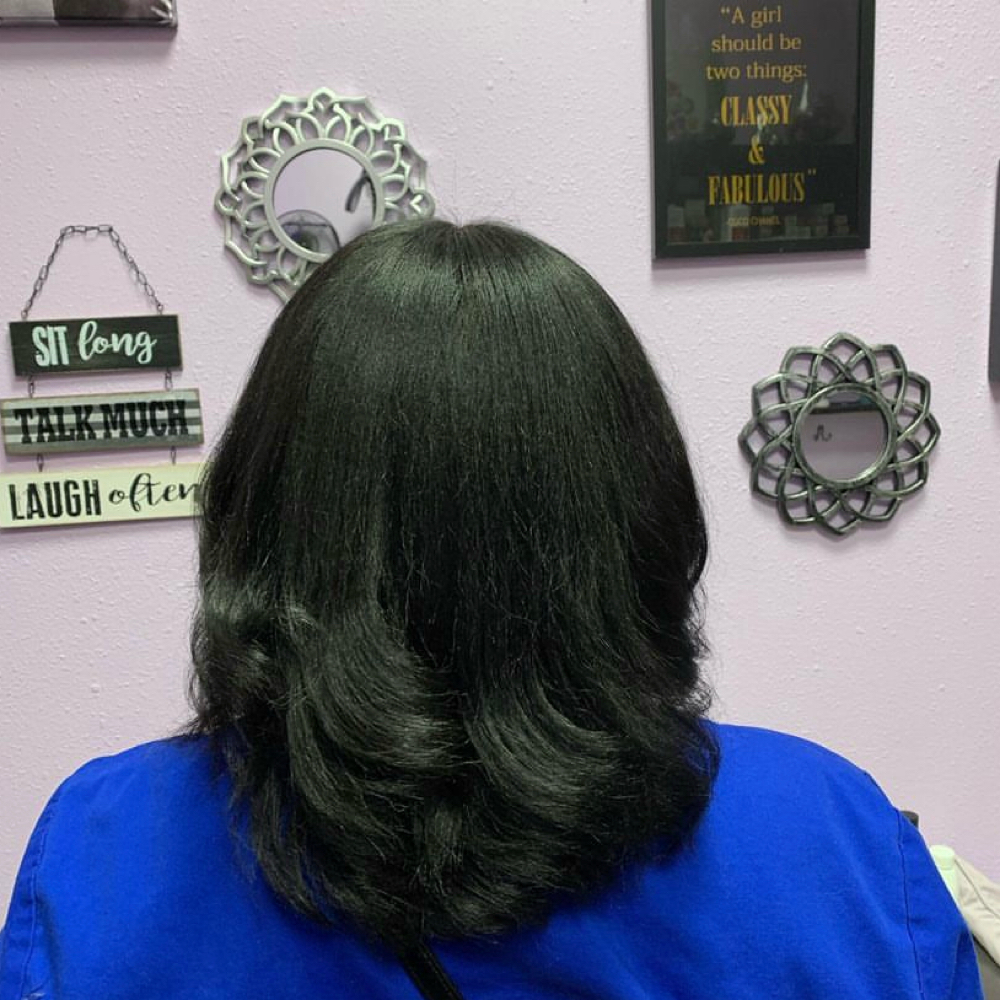 Silk Press( long hair) at 512 exSALONce in Round Rock, TX