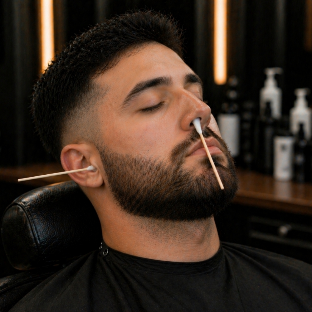 Nose, Ear, Eyebrow Wax -Partial at PH's Barber Services in OKC, OK
