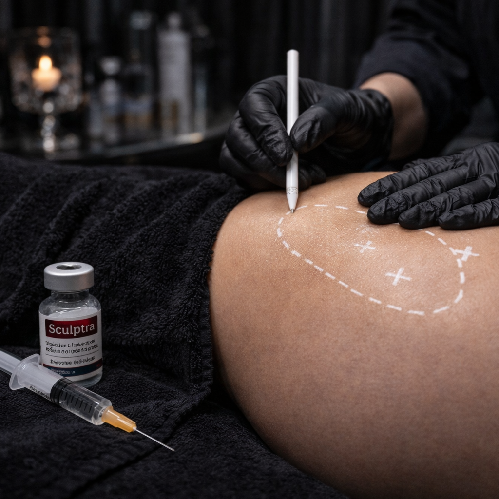 Non-Surgical BBL (Sculptra) at Black Lace & Pretty Face Aesthetics in Temecula, CA