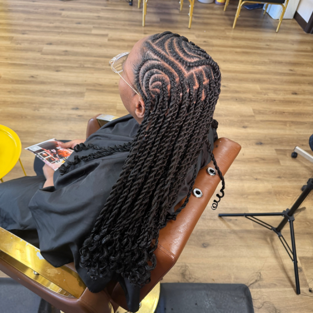 SMedium Fulani Braids at Lady Loc Up in Peoria, IL