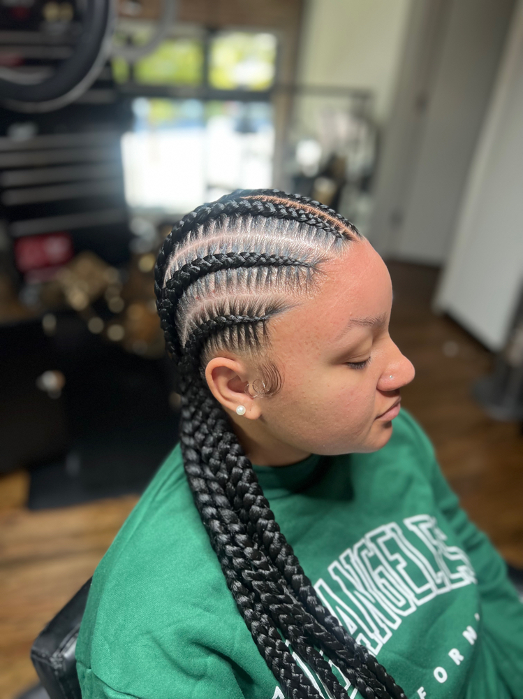 6 Feed-In Braids at HairTechNiquee in Dallas, TX