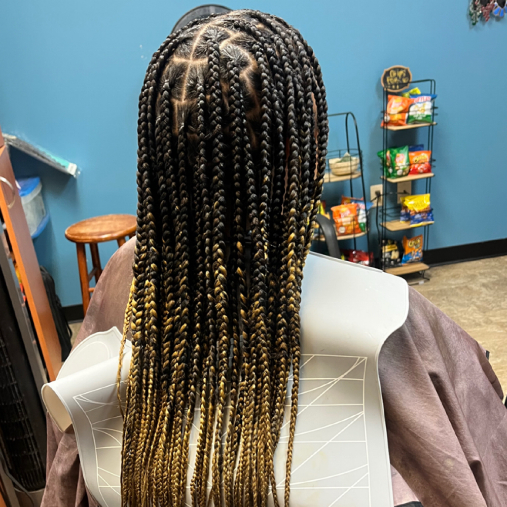 Knotless Medium Box Braids at Hair By ElahVee in Omaha, NE