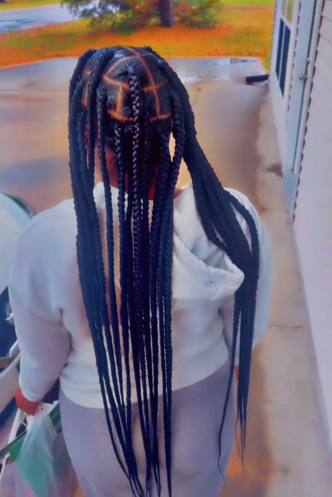 Large Knotless Box braids at Nays Beauty Parlor in Warrensbug, MO