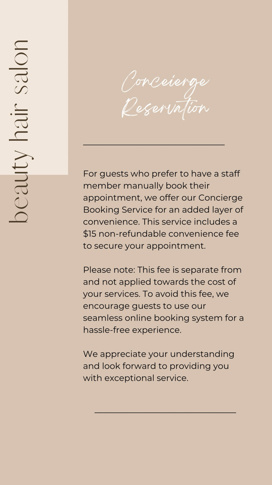 Conceierge Reservation Fee