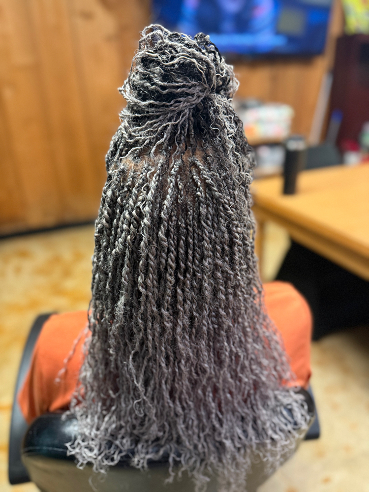 Human Hair Mini Twist at Peaky Braids in Pine Bluff, AR