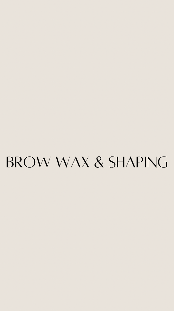 Brow Wax + Shaping