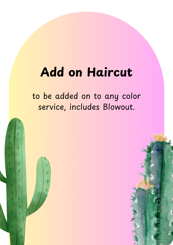 Add on Haircut With Any Service