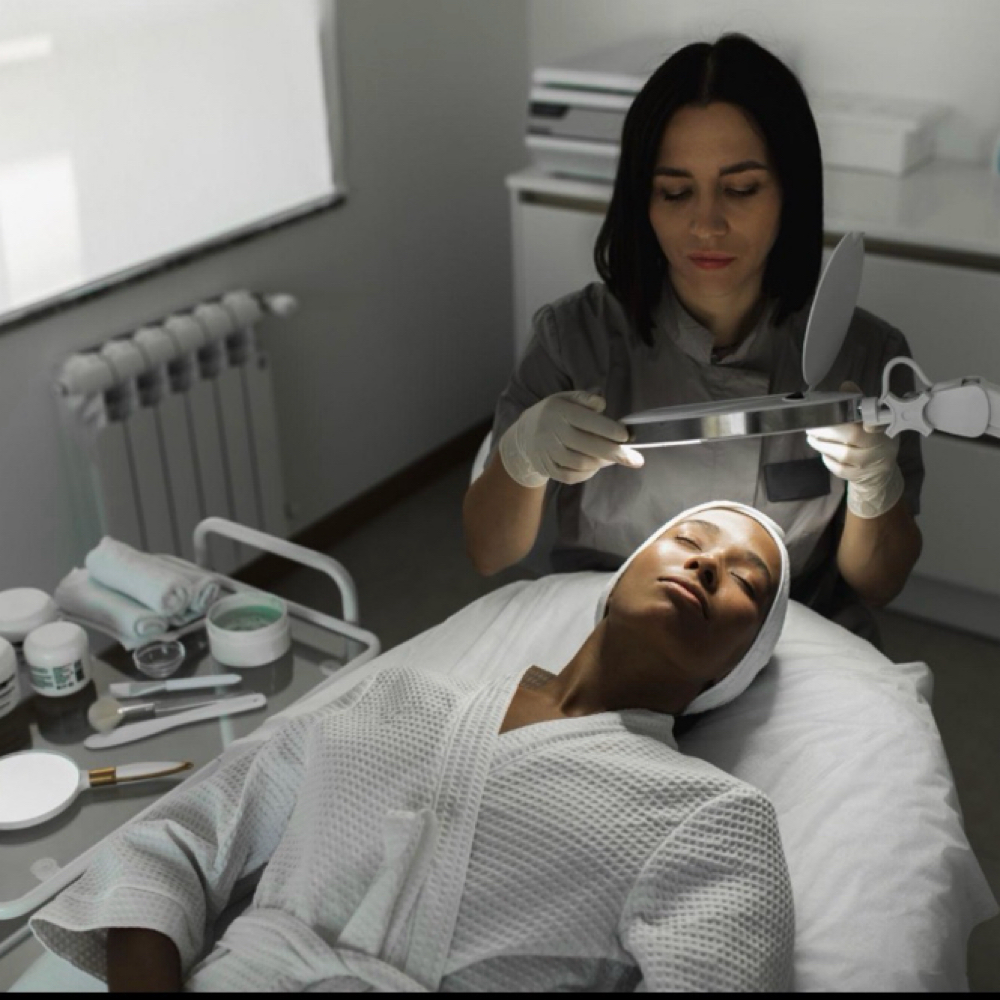 Skin analysis at Kal's Esthetician Clinic in Colorado Springs, CO