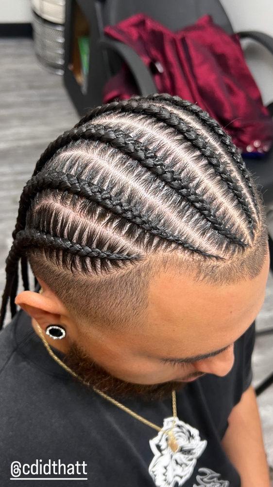 6 Straight back Stitch Braids