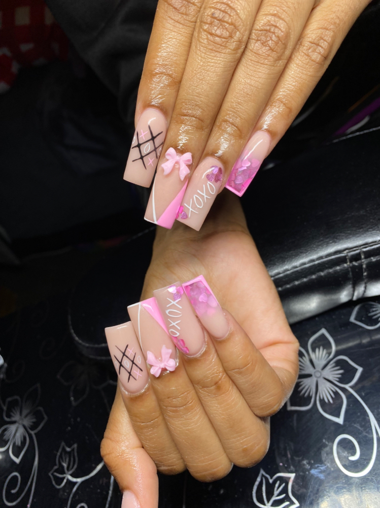 Long Acrylic Freestyle Full Set