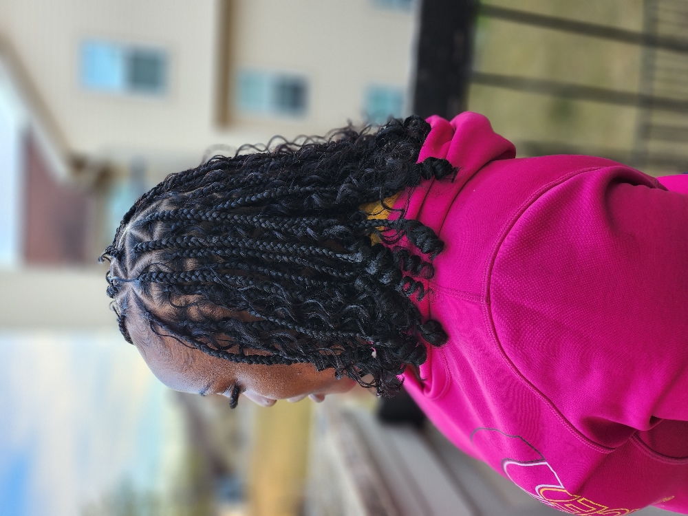 Knotless Bob/Human Curly Hair
