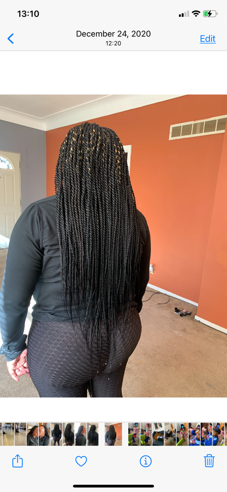 Medium Waist Length Senegalese Twis