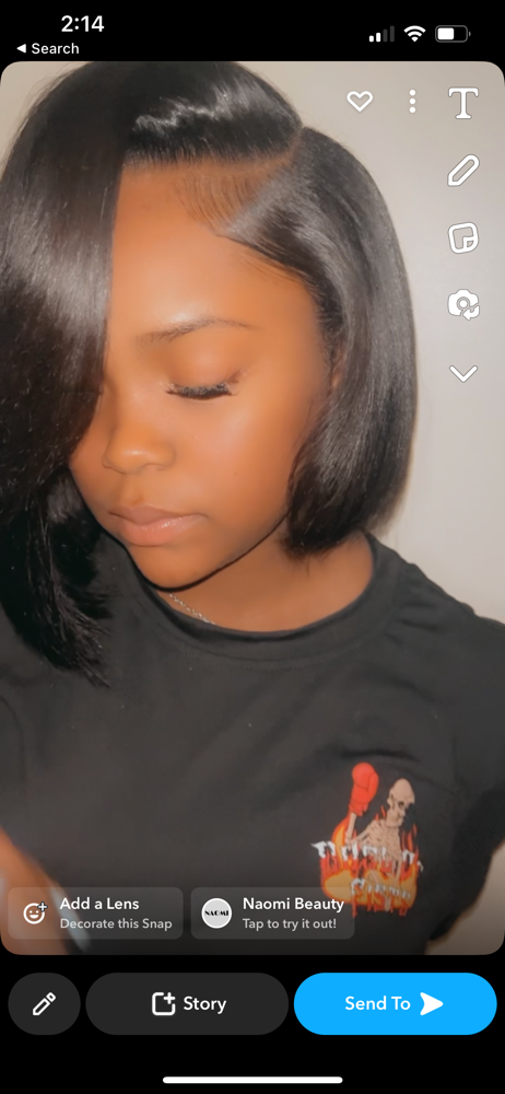 Sew In bob Natural Leave -Out