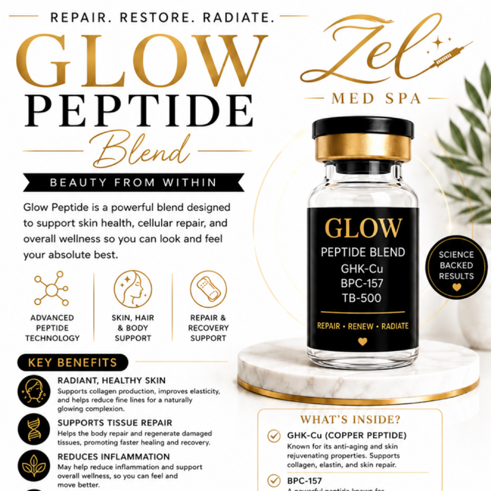 Glow Peptide at Zel Brow & Aesthetics Med Spa in Thornthon, CO