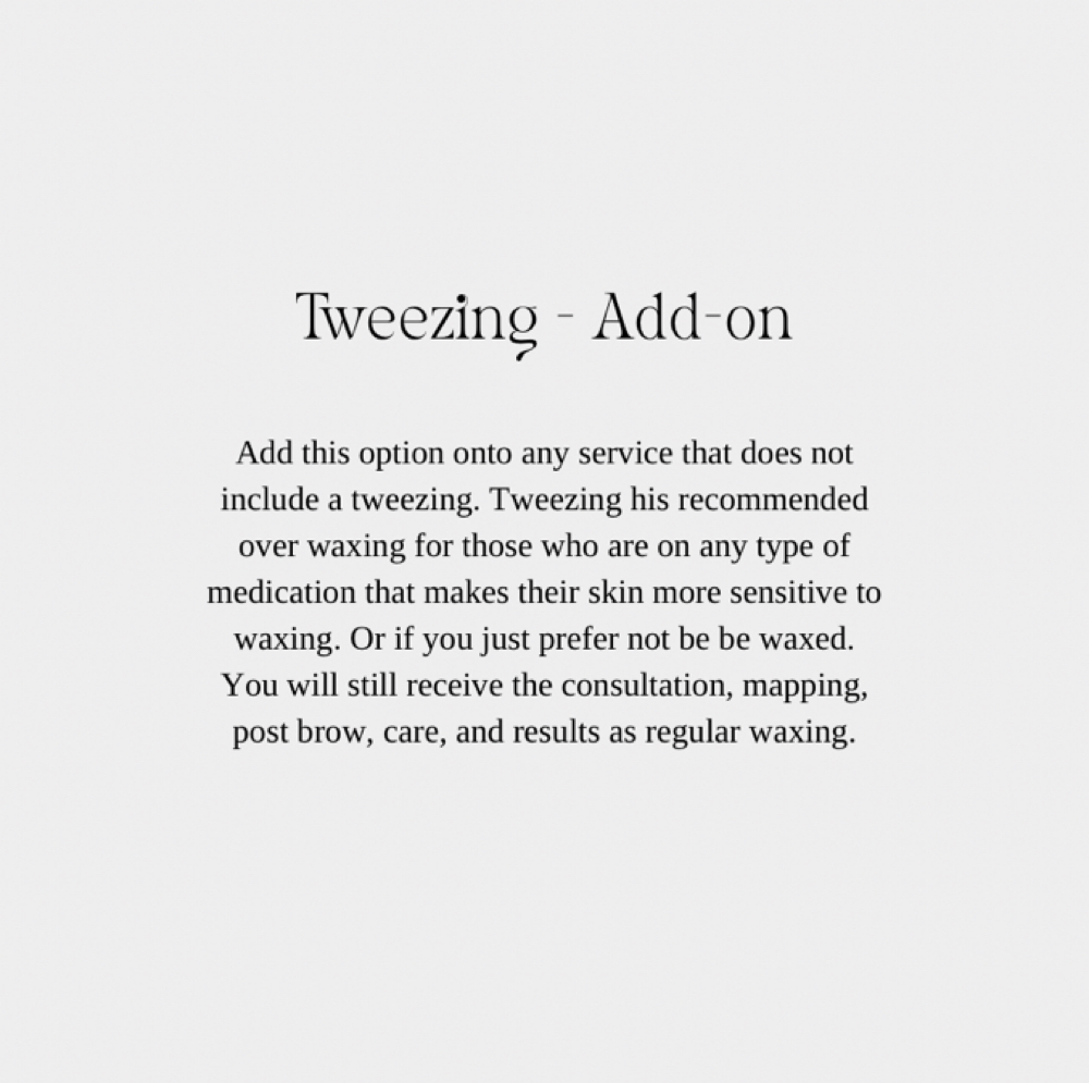 Tweeze Add On at Poised Brow in Austin, TX