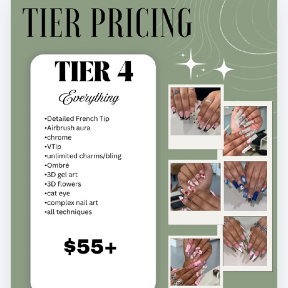 TIER 4 at Nailed By Steph in Tyler, TX