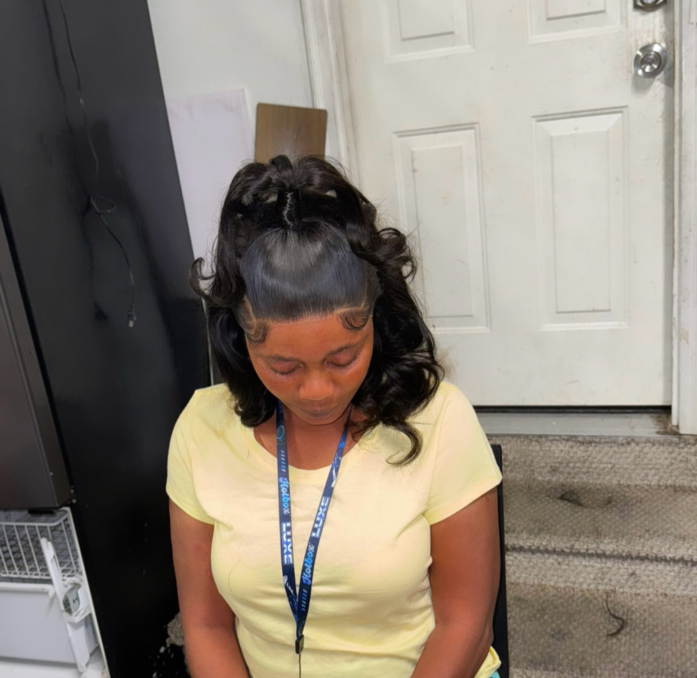 Frontal Wig Install X Half Up /down