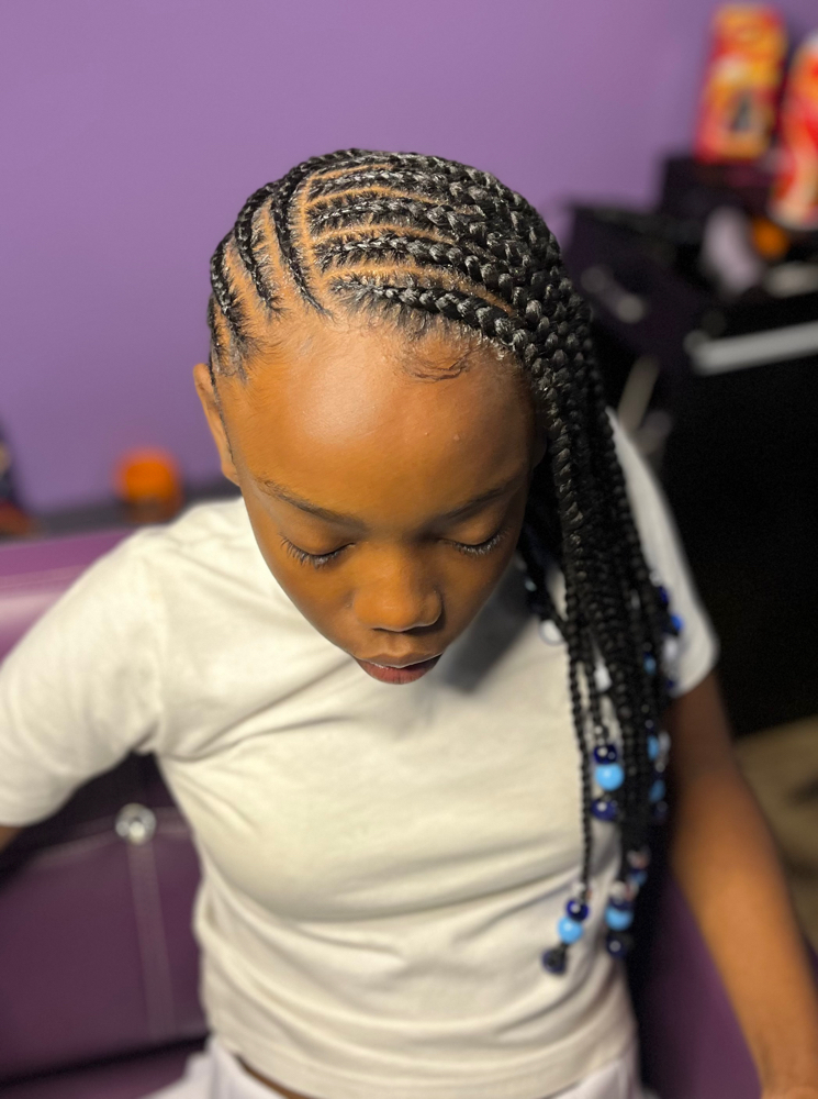 Kids Braids w/ Weave