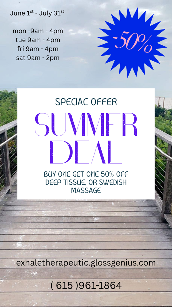 SUMMER DEAL 50%off