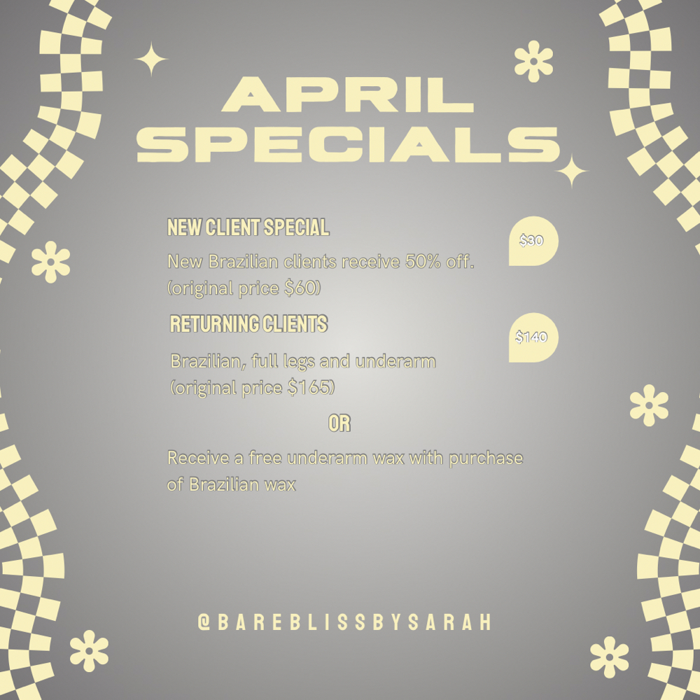 Free Underarm With A Brailian Wax at Barebliss in California, CA