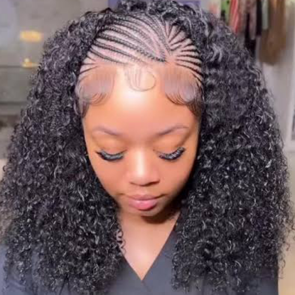 Braided Front/Quickweave Curls at L.U.S.H Aesthetics Studio And Boutique in Memphis, TN