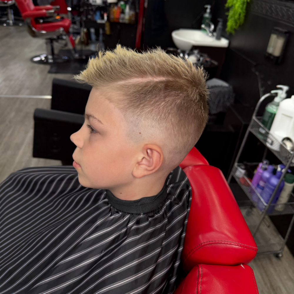 Kids Haircut (BW) at Tailored Barber Co. in Roy, UT