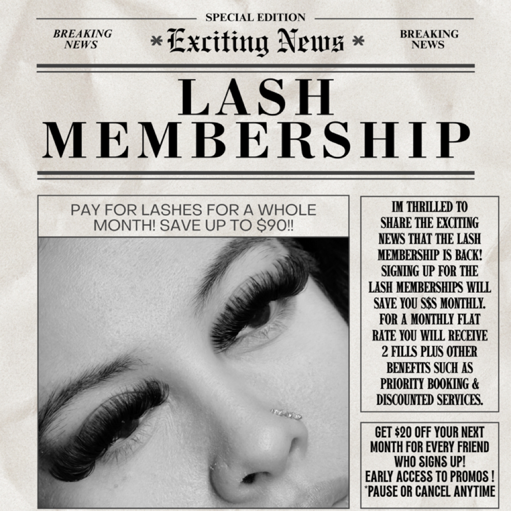 Monthly LASH MEMBERSHIP at Lash Babe in El Paso, TX
