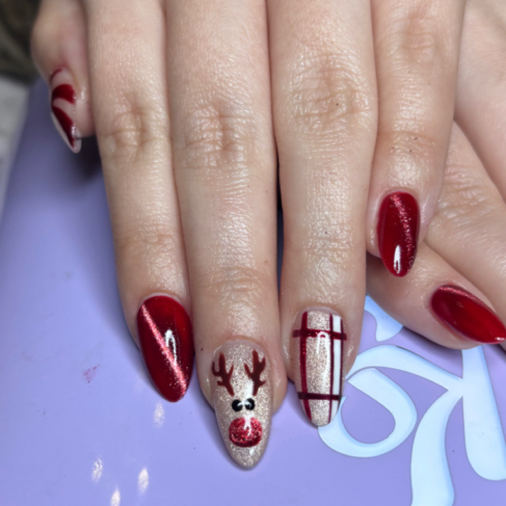 Detailed Nail Art at Oyster & Oak Self Care Studio in Walterboro, SC