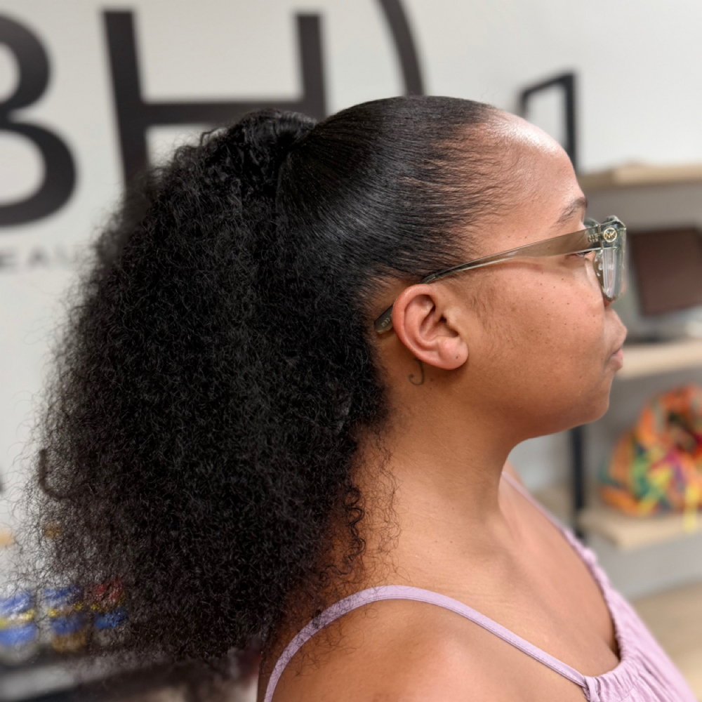 Sleek Ponytail at TEN87 Lavish Raw Strands in Highland Heights, OH