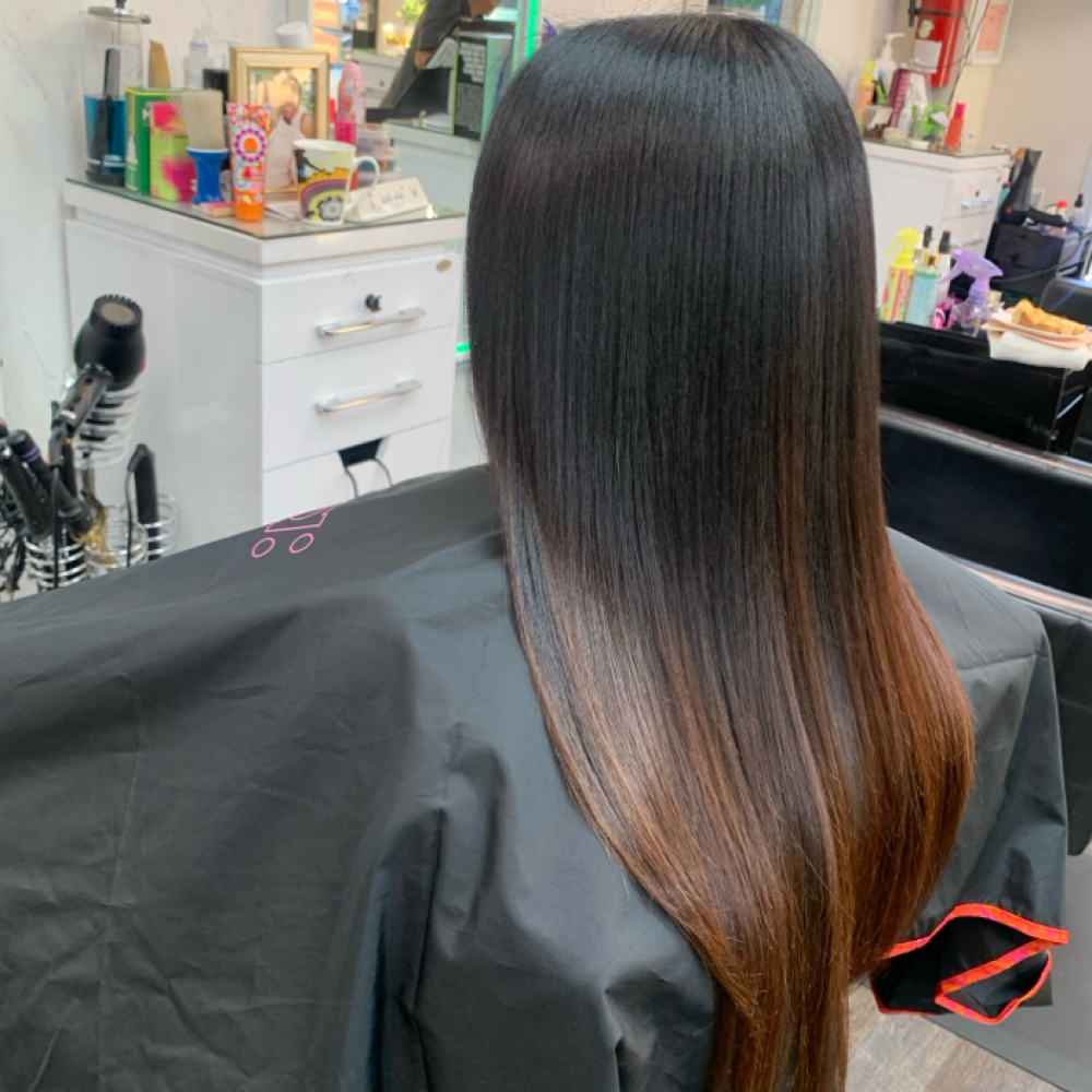 Hair Gloss Treatment at Giselles hairstyle corp. in Bronx, NY