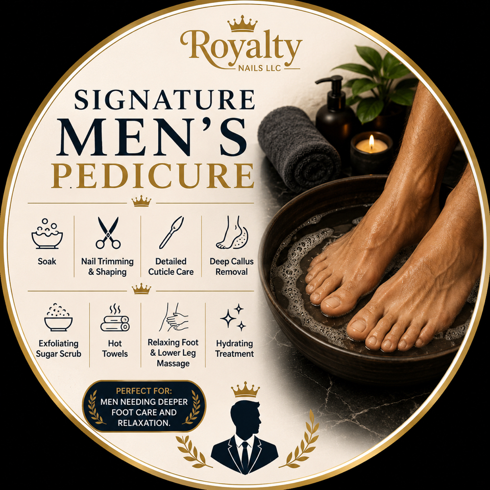 Signature Mens Pedicure at Royalty Nails LLC in Colorado Springs, CO
