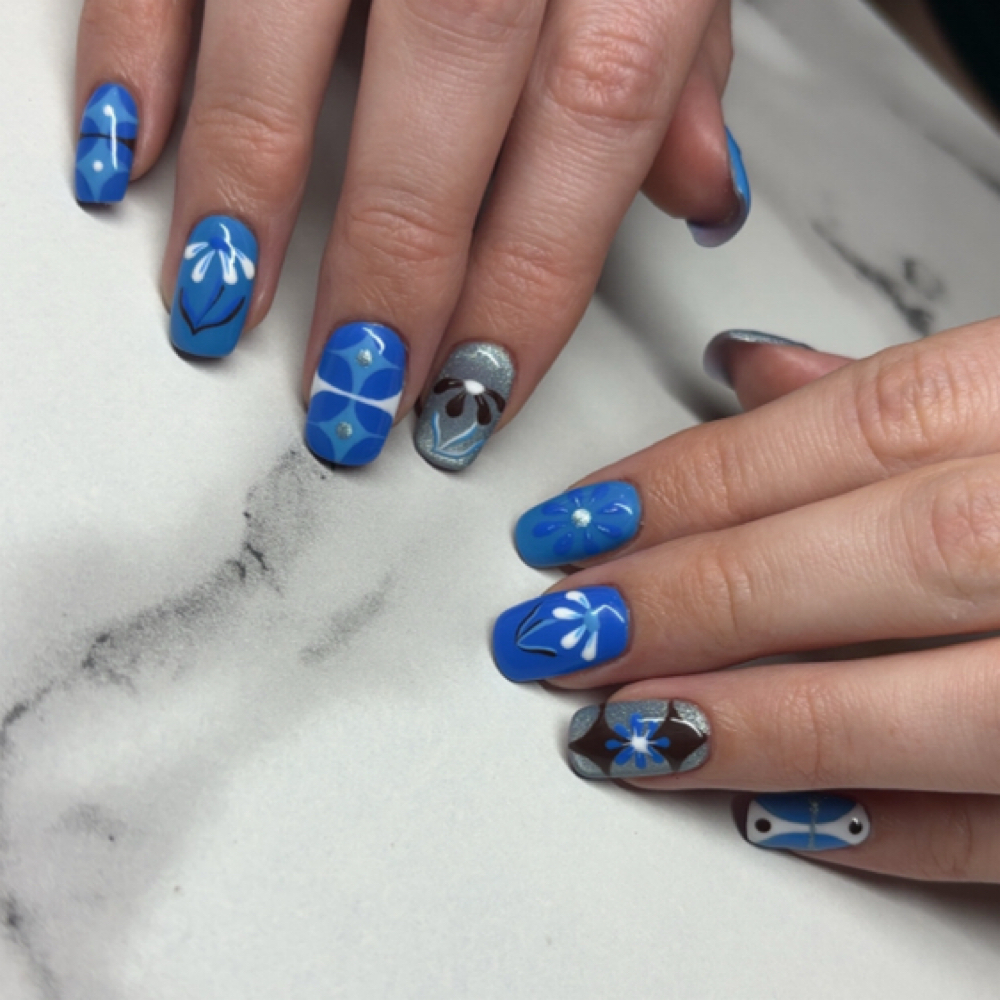 Complex Nail Art at SemiPreciousNails in Johnston, RI