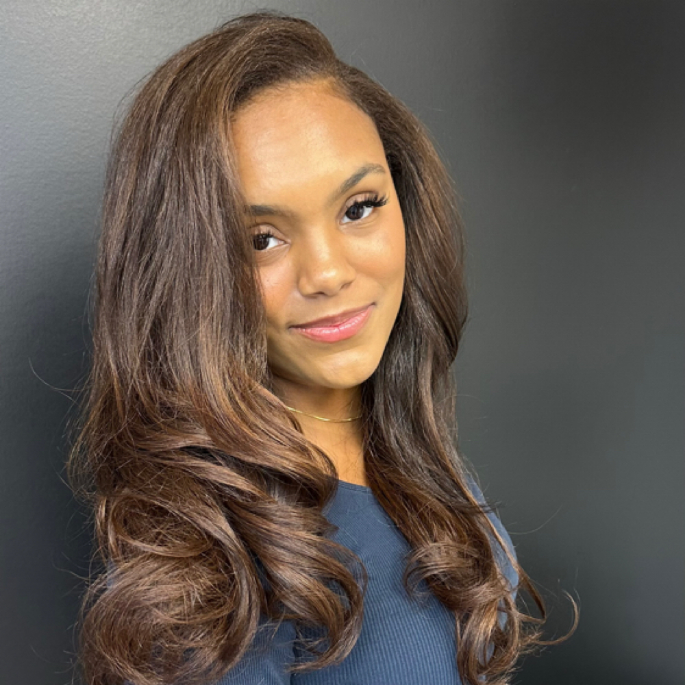 Microlinks Sew in at Valentino Virgin Hair Salon Bar in Houston, TX