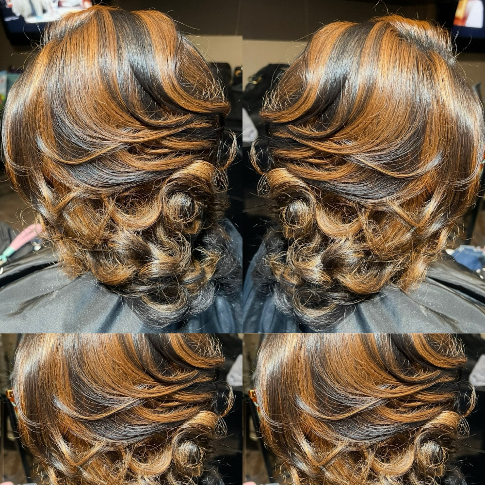 Color W/ 2 Caramel/brown🤎🖤 at NERDY GIRL BEAUTY STUDIO ✨✨ in 48034