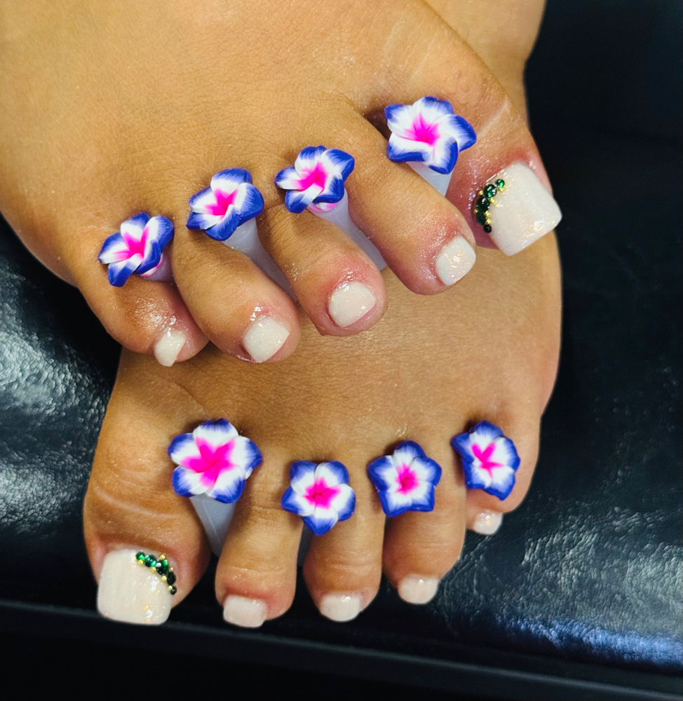 Acrylic Toenails With Dry Pedicure