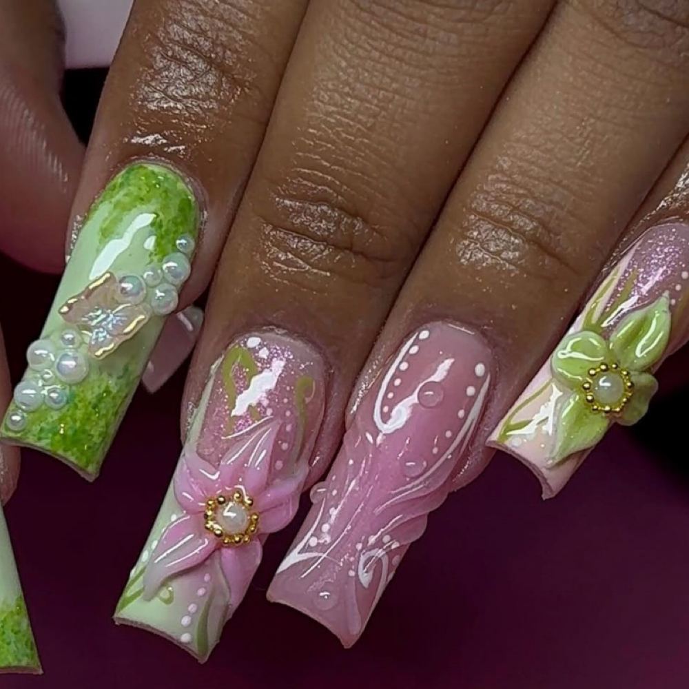 Long Full Set at Nails By Mary Jane in Hanford, CA