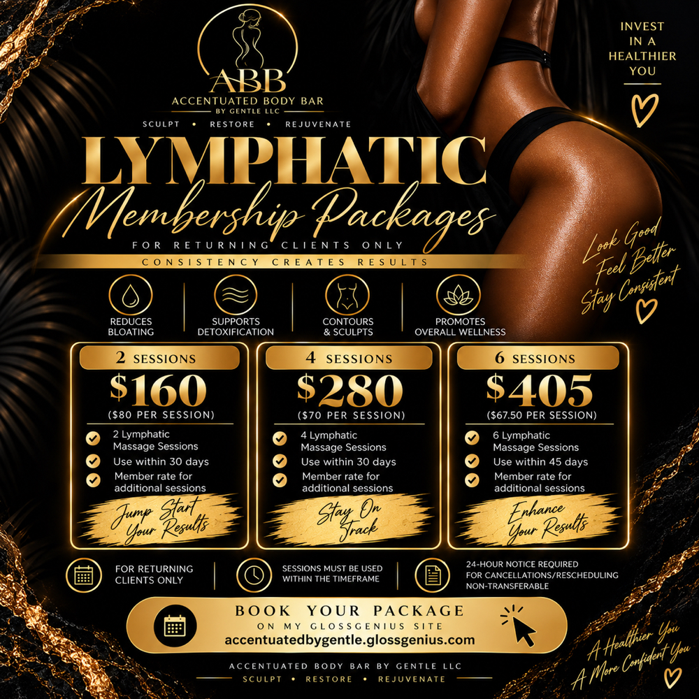 NEW 🚨 Lymphatic  Memberships at Accentuated Body Bar By Gentle LLC in Dallas, TX